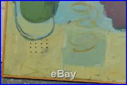 Vintage Modern Abstract Brutalist POP ART Oil Painting Ben Brandt COSMIC RAY