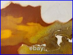 Vintage Modern Minimalist Abstract Expressionist Oil Painting, Signed 1970s