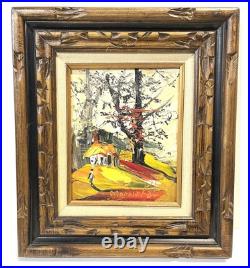 Vintage Morris Katz 1977 Framed Painting On Board Signed, Dated And Framed