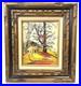 Vintage Morris Katz 1977 Framed Painting On Board Signed, Dated And Framed