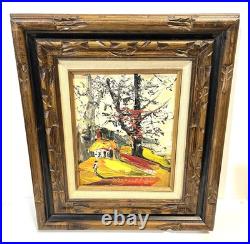 Vintage Morris Katz 1977 Framed Painting On Board Signed, Dated And Framed