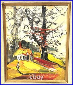 Vintage Morris Katz 1977 Framed Painting On Board Signed, Dated And Framed