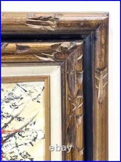 Vintage Morris Katz 1977 Framed Painting On Board Signed, Dated And Framed