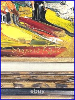 Vintage Morris Katz 1977 Framed Painting On Board Signed, Dated And Framed
