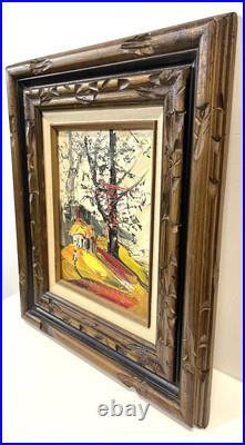Vintage Morris Katz 1977 Framed Painting On Board Signed, Dated And Framed