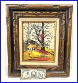 Vintage Morris Katz 1977 Framed Painting On Board Signed, Dated And Framed