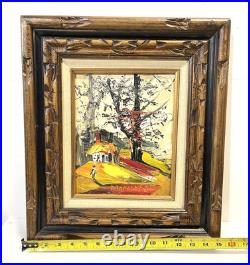 Vintage Morris Katz 1977 Framed Painting On Board Signed, Dated And Framed