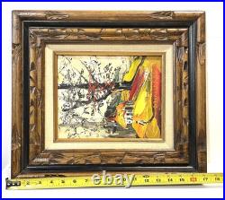 Vintage Morris Katz 1977 Framed Painting On Board Signed, Dated And Framed