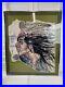 Vintage Native American Indian Chief Painting signed framed
