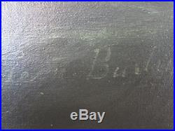 Vintage Nautical Leon Burley Original Signed Seascape Oil Painting