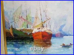 Vintage Nautical Painting Signed By the Artist 34x40