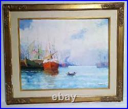 Vintage Nautical Painting Signed By the Artist 34x40