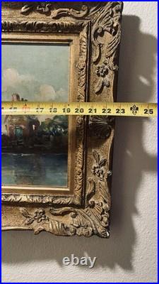 Vintage Nautical Seascape Oil Canvas Painting Signed Van Dael Dutch Mid 1900's