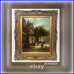 Vintage Neil Boren Oil Painting Framed Signed European Street Scene Discounted