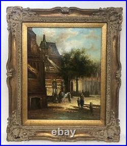 Vintage Neil Boren Oil Painting Framed Signed European Street Scene Discounted