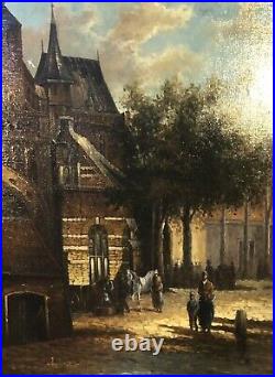 Vintage Neil Boren Oil Painting Framed Signed European Street Scene Discounted