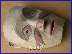 Vintage Northwest Coast Kispiox Hand Carved Hand Painted Mask Signed W G Jeffrey