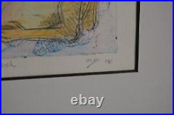 Vintage Nude Male Art Gay Interest Boys At The Pool Signed Numbered Watercolor