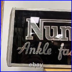 Vintage Nunn-bush Shoes Reverse Painted Glass Rog Lighted Sign Advertising