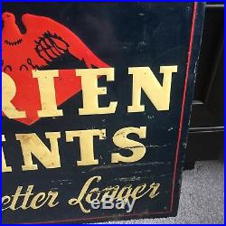 Vintage O'Brien Paints Large Metal Sign Eagle Paint Varnish