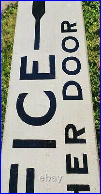 Vintage Office Use Other Door Arrow Hand Painted Wood Arrow Gas Oil Sign Pump