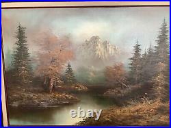 Vintage Oil Canvas Painting Framed Landscape Signed By C. Loft. Not Sure What Yea