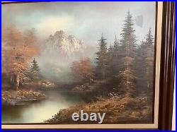 Vintage Oil Canvas Painting Framed Landscape Signed By C. Loft. Not Sure What Yea