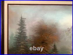 Vintage Oil Canvas Painting Framed Landscape Signed By C. Loft. Not Sure What Yea
