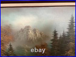 Vintage Oil Canvas Painting Framed Landscape Signed By C. Loft. Not Sure What Yea