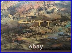 Vintage Oil Canvas Painting Framed Landscape Signed By C. Loft. Not Sure What Yea