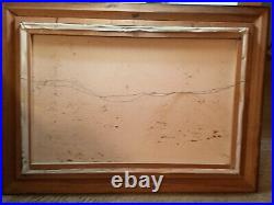 Vintage Oil Canvas Painting Framed Landscape Signed By C. Loft. Not Sure What Yea