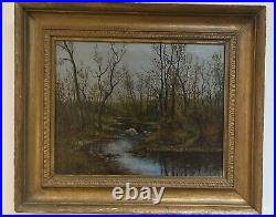 Vintage Oil On Canvas Of Beautiful Landscape. Signed By Artist