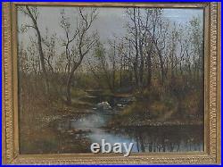 Vintage Oil On Canvas Of Beautiful Landscape. Signed By Artist