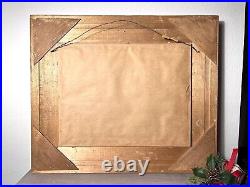 Vintage Oil On Canvas Painting River Mill Landscape Framed Signed Christmas Gift