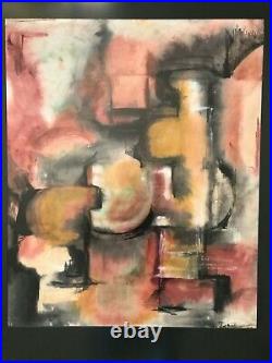 Vintage Oil Painting-Abstract/Cubism-Modernist/Mid Century Modern