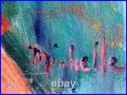 Vintage Oil Painting American Halloween Costume Portrait Art Face Mask Girl Lady