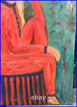 Vintage Oil Painting American Halloween Costume Portrait Art Face Mask Girl Lady