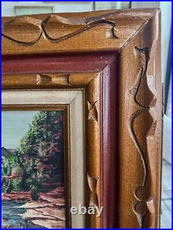 Vintage Oil Painting Arizona Landscape 1960's Slide Rock Oak Creek Canyon Signed