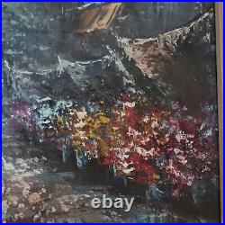 Vintage Oil Painting Cityscape Signed Bernard