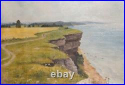 Vintage Oil Painting Landscape Seascape Seaside Signed
