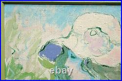 Vintage Oil Painting Matched Frame, Impressionist Signed Girl Portrait, Texture