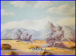 Vintage Oil Painting-Mountain/Desert Landscape