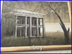 Vintage Oil, Painting Of Bocage Plantation Signed By J B Painter Noted Artist