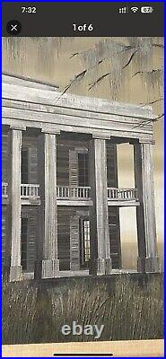 Vintage Oil, Painting Of Bocage Plantation Signed By J B Painter Noted Artist