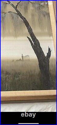 Vintage Oil, Painting Of Bocage Plantation Signed By J B Painter Noted Artist