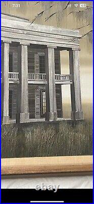 Vintage Oil, Painting Of Bocage Plantation Signed By J B Painter Noted Artist