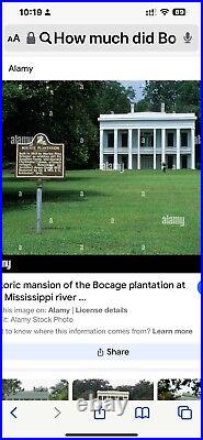 Vintage Oil, Painting Of Bocage Plantation Signed By J B Painter Noted Artist