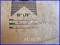 Vintage Oil Painting Of California Sailboat Off Shore. Signed V Neely 1967