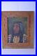 Vintage Oil Painting On Board Native American Chief Portrait Framed Signed