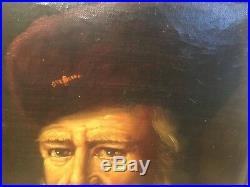 Vintage Oil Painting Portrait Old Gentlemen Noble Lord Wittlesey Signed santa